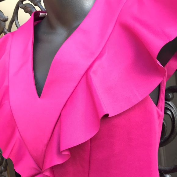 New TED BAKER Alair Pink V Neck Ruffle Collar
Dress - Picture 10 of 16